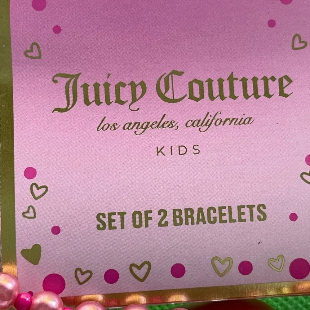 Juicy Couture bracelet,Juicy Couture Kids Pink and White Beaded Bracelets